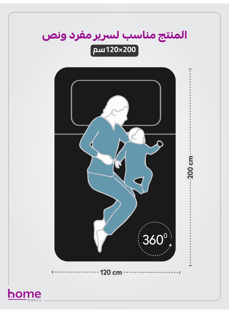 Donetella Bedding Fitted Sheet - Fits 120x200 Cm Bed For Twin Bed 2 Pcs (1 Fitted Sheet and 1 Pillowcase) - 30 Cm Deep Pocket - Solid Bed Sheet - Image 2