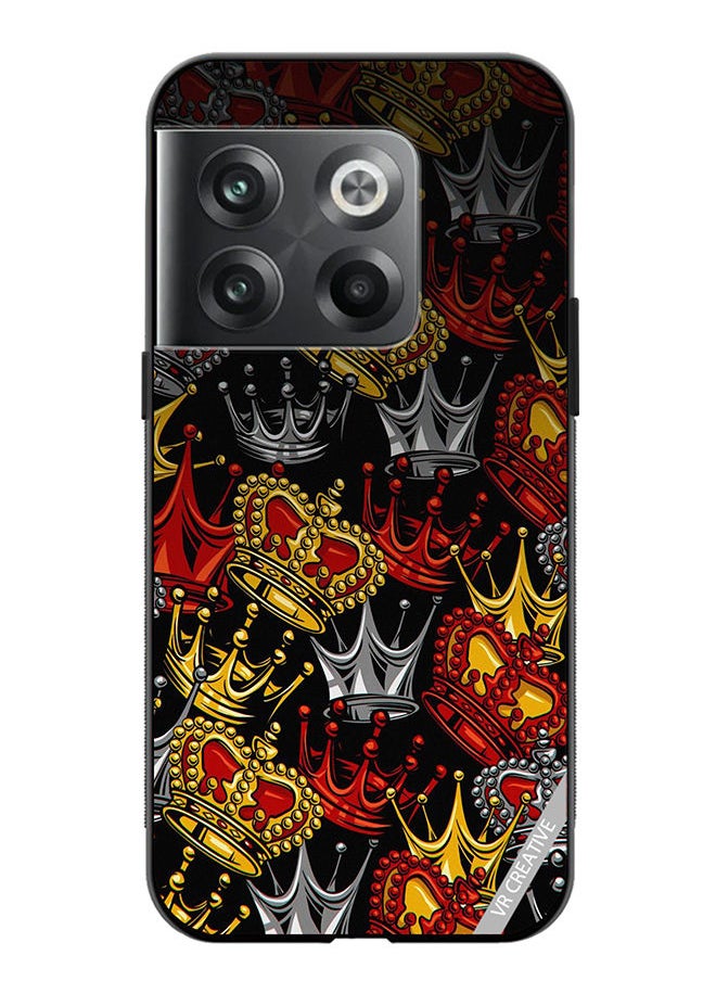 Protective Case Cover For OnePlus 10T King And Queen Design Multicolour