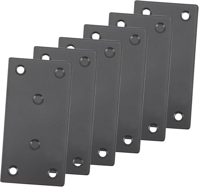 VOSAREA 6pcs Flat Corner Brackets Mending Plates for Furniture Repair and Support for Shelves Cabinets and Tables - Image 1