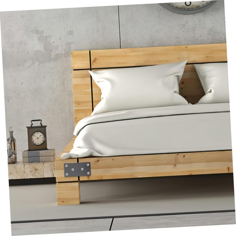 VOSAREA 6pcs Flat Corner Brackets Mending Plates for Furniture Repair and Support for Shelves Cabinets and Tables - Image 3
