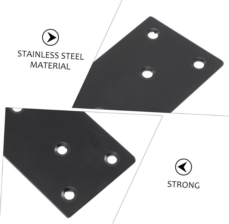 VOSAREA 6pcs Flat Corner Brackets Mending Plates for Furniture Repair and Support for Shelves Cabinets and Tables - Image 5