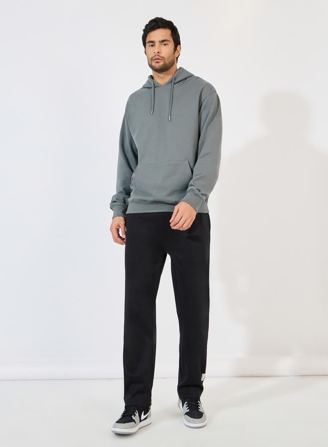 Styli Relaxed Fit Fleece Hoodie with Kangaroo Pocket - Image 2