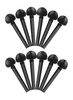 Generic Ebony Lute Key Set Oud Keys Aoud Pegs Oud Tuning Peg Shaft Key Full Set with Persian Eye Replacement Spare Accessories Parts - 12 Pcs  - Image 4