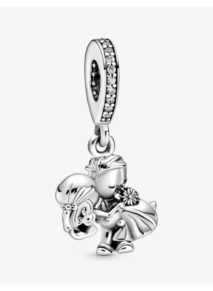 PANDORA PANDORA Married couple sterling silver dangle with clear cubic zirconia