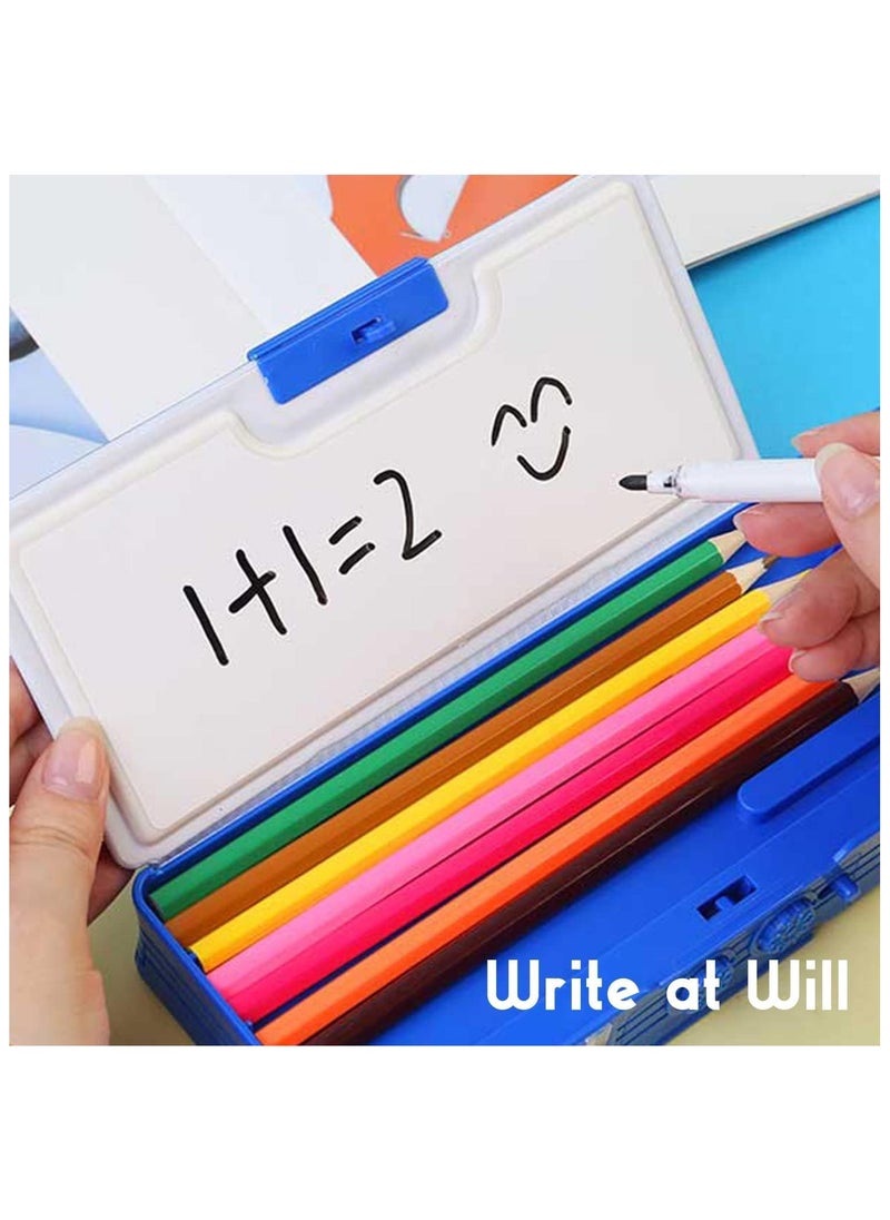 Generic Pop Up Multifunction Pencil Case for Girls and Boys, Pencil Case, Pencil Box for Kids, Pen Box Organizer with Compartments, Sharpener, Schedule, School Supplies, , Pencil Case for Kids, Cute Cartoon Pen Box Organizer Stationery , Kids Astronaut Space Pen Box Bag, Pencil Holder, School Supplies, Best Birthday Gifts for Kids, Pen Box Bag Pencil Holder for School Students, Pencil Case for for School ,Cute Pencil box for Boys with Sharpener (Blue)  - Image 3