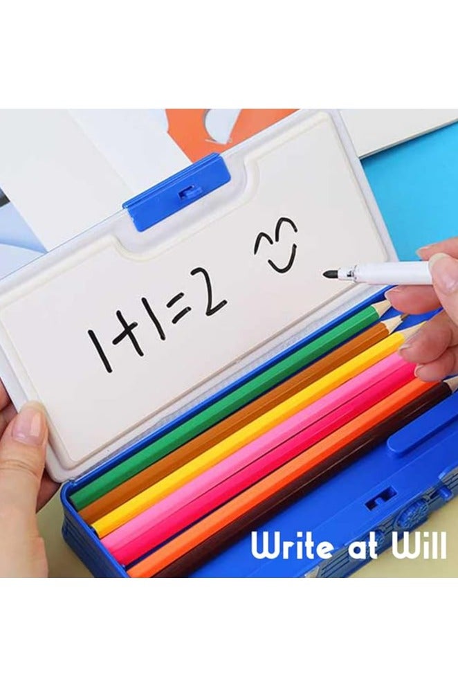 Pop Up Multifunction Pencil Case for Girls and Boys, Pencil Case, Pencil Box for Kids, Pen Box Organizer with Compartments, Sharpener, Schedule, School Supplies, , Pencil Case for Kids, Cute Cartoon Pen Box Organizer Stationery , Kids Astronaut Space Pen Box Bag, Pencil Holder, School Supplies, Best Birthday Gifts for Kids, Pen Box Bag Pencil Holder for School Students, Pencil Case for for School ,Cute Pencil box for Boys with Sharpener (Blue) - Image 3
