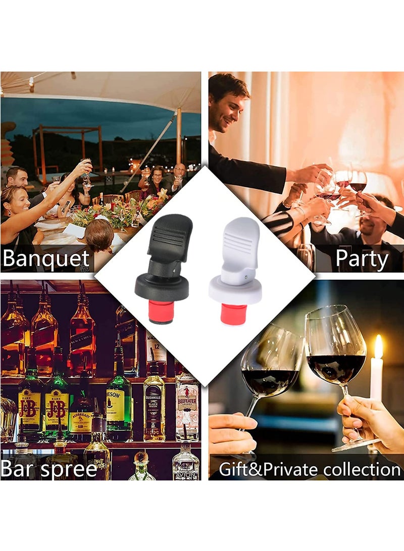 SYOSI 6Pcs Vacuum Wine Bottle Stopper, Reusable Bottle Sealer Plastic Bottle Stopper Wine Corks for Wine Champagne Beer to Keeps Wine Fresh - Image 3