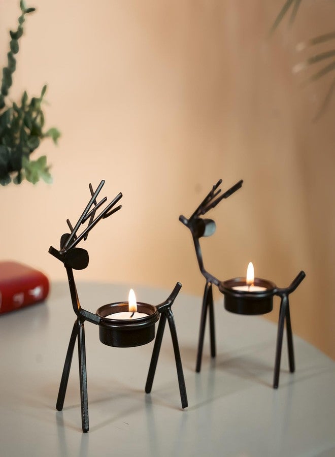 URBANFIX Christmas Reindeer Tealight Holder (Pack of 2), Candle Holder, Home Decor - Image 4