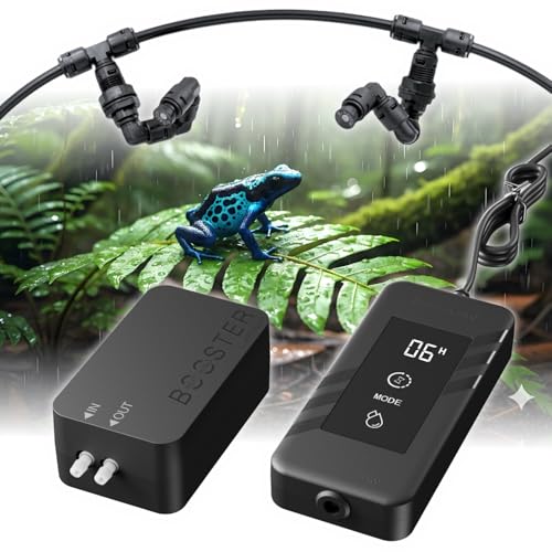ReptiKing Automatic Reptile Misting & Humidifying System, Auto Rain Sprayer, 2 Nozzles, Auto Reptiles Mister for Terrariums, Chameleon Cages, Plants, Paludariums, Frog Snake Enclosures - Image 1