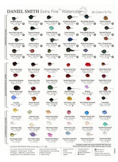 Daniel Smith 001900501 Extra Fine Watercolor 66Dot Tryit Card Multi Color  - Image 1