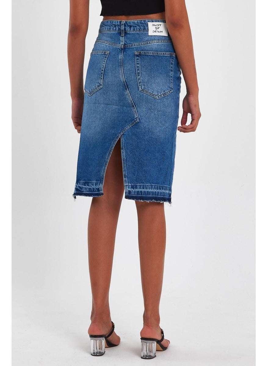 Alexander Gardi - Special Collection Ripped Detail Denim Skirt (46-200) - Image 1