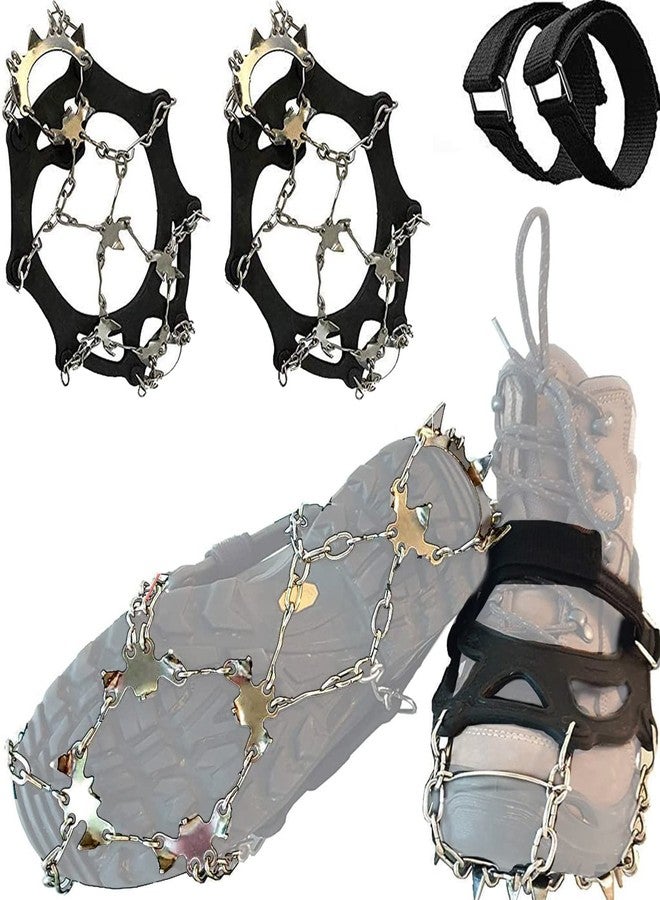 Limm Ice Snow Traction Cleats - Large Lightweight Crampon Cleats with Big Spikes - Anti Slip Walking Grips Fasten Quickly & Easily Over Footwear - Portable Ice Grippers for Shoes and Boots - Image 1