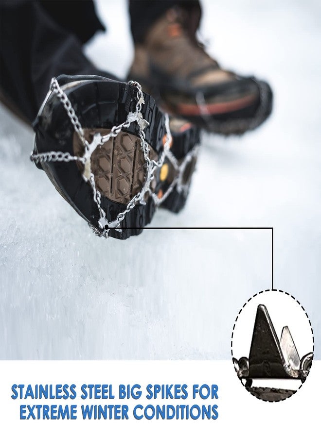 Limm Ice Snow Traction Cleats - Large Lightweight Crampon Cleats with Big Spikes - Anti Slip Walking Grips Fasten Quickly & Easily Over Footwear - Portable Ice Grippers for Shoes and Boots - Image 5