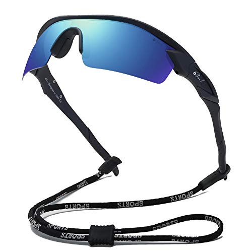 Bevi Polarized Sports Sunglasses TR90 Unbreakable Frame for Men Women Running Cycling Golf Baseball TPH2C2 - Image 1