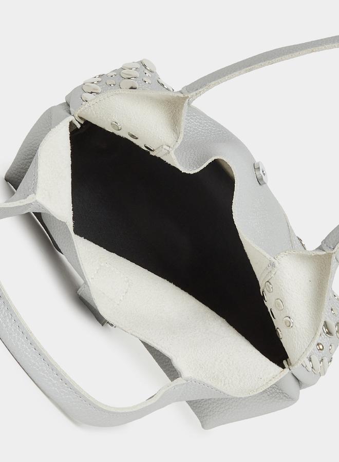 Styli Studded Shoulder Bag with Buckle Detail - Image 4