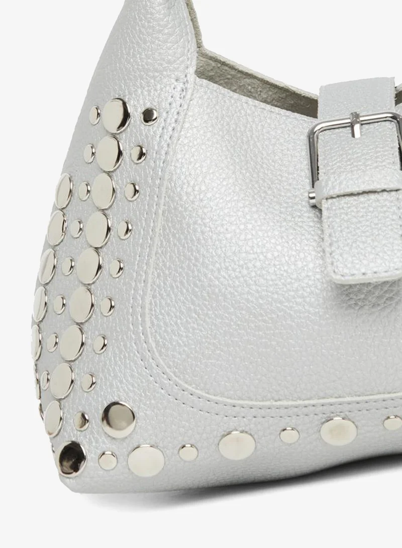 Styli Styli Studded Shoulder Bag with Buckle Detail
