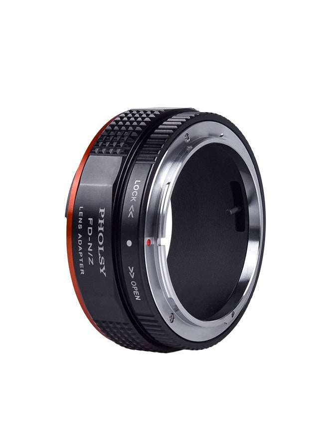 PHOLSY Lens Mount Adapter with Aperture Lever Compatible with Canon FD FL Lens to Nikon Z Mount Camera Body Compatible with Nikon Z fc, Z30, Z9, Z8, Z6 II, Z7 II, Z6, Z7, Z5, Z50 - Image 5
