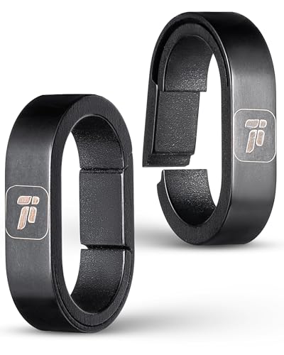 FEGVE Titanium Mini Key Chain Rings with 2 Stainless Steel Spilt Rings for Home Keys Bag Pendant (2, Black) - Image 1