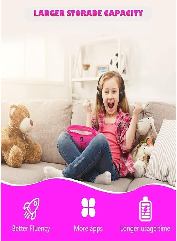 Children's tablet, 7-inch 32GB tablet, suitable for children aged 3-14, with eye protection, education, parental control functions, tablet comes with a pink silicone cover - Image 5
