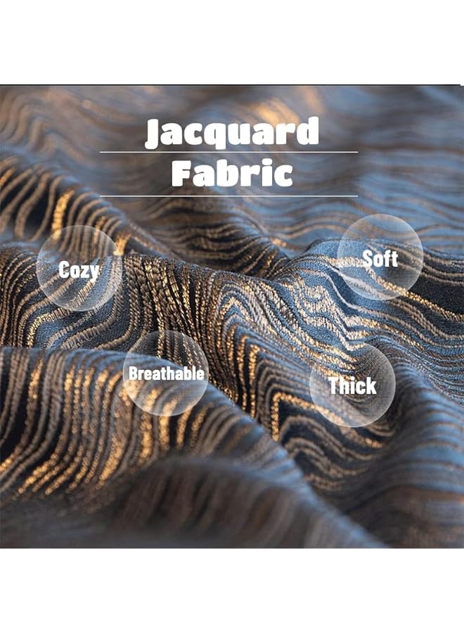 Mistyblue طقم وسائد من قماش مخمل ذو كثافة عالية مزخرف بتصميم جاكار مكون من 2 قطعة مقاس 18X18 بوصة بتصميم مزدوج الجانب لأغطية الوسائد الزخرفية المنزلية مجموعة من 2 غطاء وسادة مقاس 45X45 سم لوسادة مربعة للأريكة - Image 2