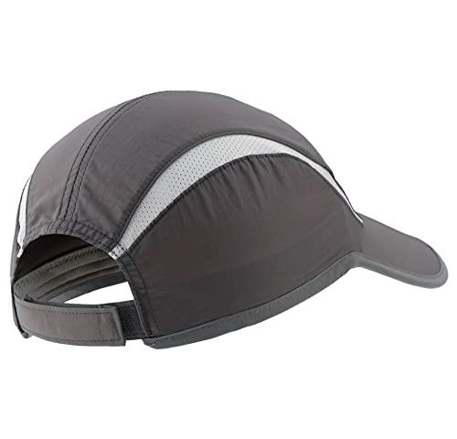 Connectyle Foldable Mesh Sun Cap Outdoor Sports Hat Breathable Sun Runner Cap with Reflective Trim Black - Image 5