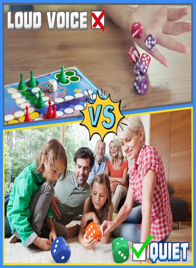 Cybemaga 3 PCS Large Foam Dice Set, Jumbo 6-Sided Squishies Stress Relief Toys for Kids Adults, Colorful Giant Dice (Blue, Green, Orange) for Math Learning and Party Games - Image 4