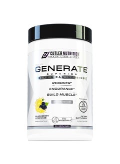 Ultimate BCAA EAAs Amino Acids Powder Generate Post Workout Recovery Drink Mix with 5g BCAA Powder and 2g Essential Amino Acids for Muscle Recovery | BlackBerry Lemonade (30 SVG)