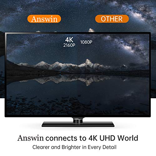 Answin HDMI to Displayport Uni-Directional 4K Active HDMI to Displayport Cable Compatible for Xbox One/360/NS/PS4/PS5/Mac Mini, PC to DP Monitor upporting 2K@120Hz 1080P@144Hz-6ft - Image 3
