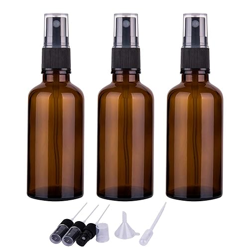 Hmaimas 2Oz Amber Glass Spray Bottles For Essential Oils Small Empty Spray Bottle Fine Mist Spray Set Of 3 - Image 2