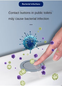 Generic Automatic Toilet Flusher Toilet Sensor Flush Contact-free Charging Smart Infrared Sensor Presser Public Toilet Hotel Flush  - Image 5