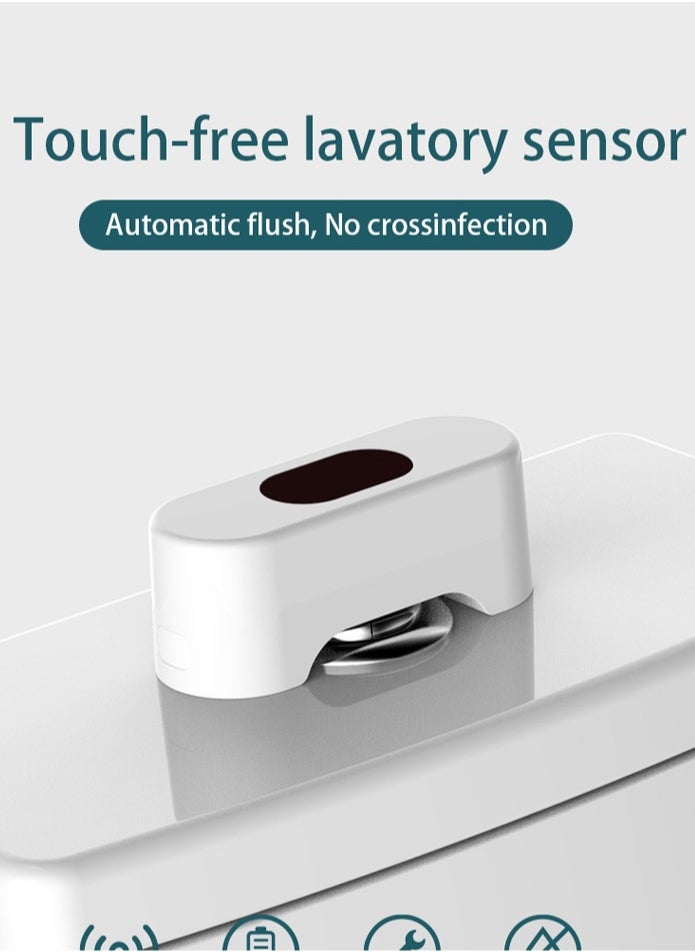 Generic - Automatic Toilet Flusher Toilet Sensor Flush Contact-free Charging Smart Infrared Sensor Presser Public Toilet Hotel Flush - Image 1