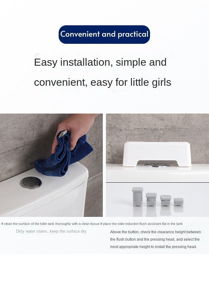 Generic - Automatic Toilet Flusher Toilet Sensor Flush Contact-free Charging Smart Infrared Sensor Presser Public Toilet Hotel Flush - Image 1