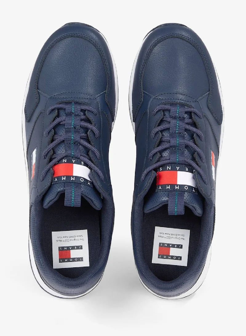 TOMMY JEANS Twilight Navy Essential Badge Flexible Runner Sneakers for Men | Best Price UAE