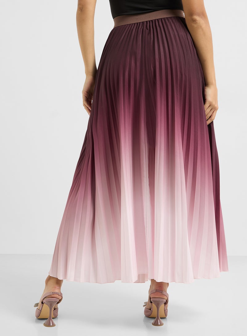 Khizana Pleated Ombre Skirt  - Image 3