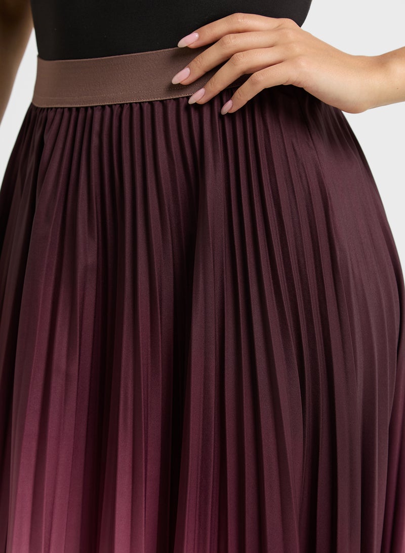 Khizana Pleated Ombre Skirt  - Image 4