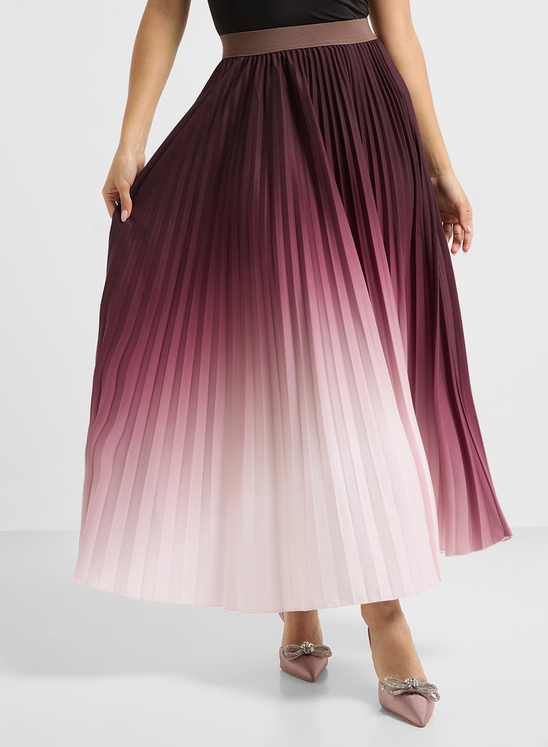 Khizana Pleated Ombre Skirt  - Image 2