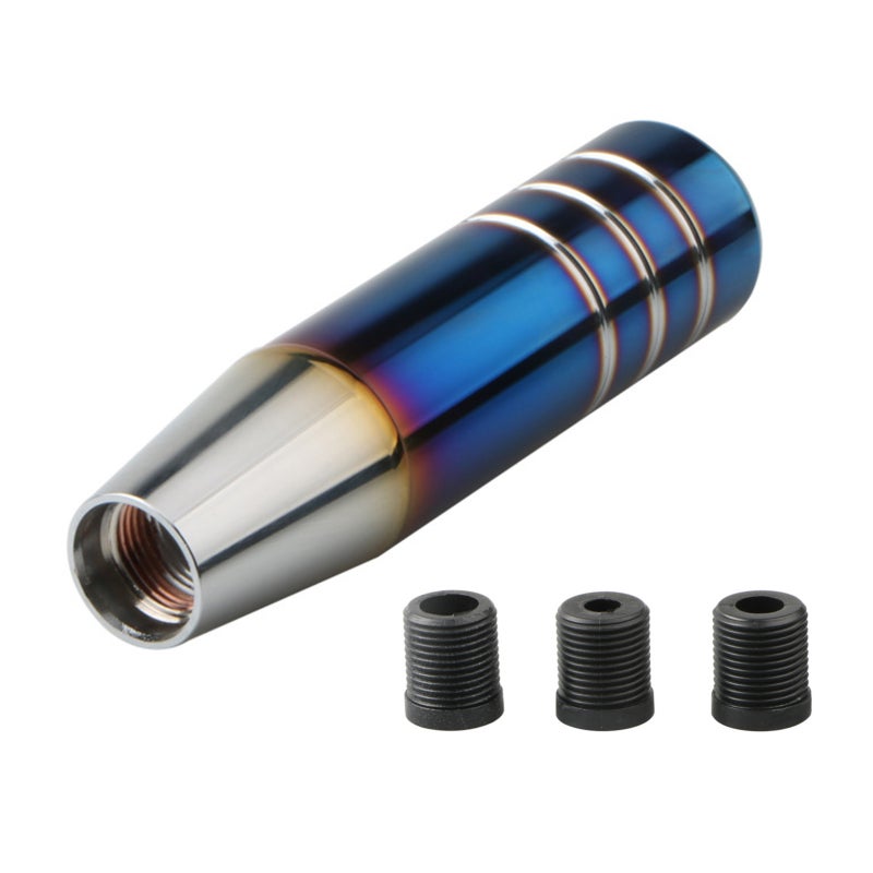 Gear Shift Knob: Blue Aluminum Easy To Install - Fits 8MM 10MM 12MM Adapters Gear Shift Lever For Most Car Models - Image 1