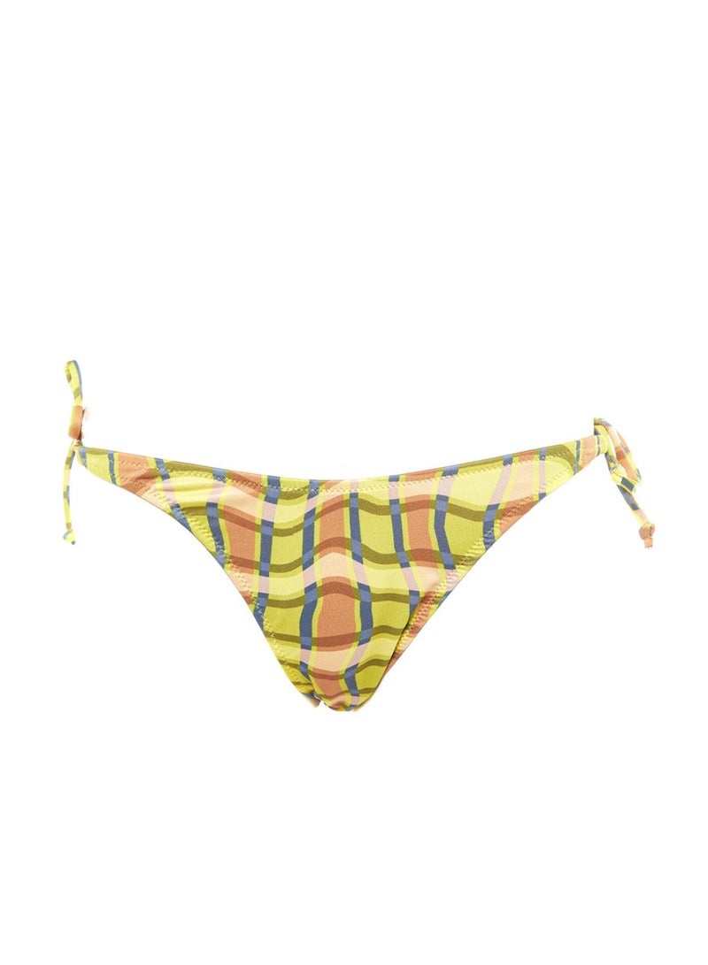trendyol Plaid Patterned Tie-Up Normal Leg Bikini Bottom TBESS23BA00034 - Image 4