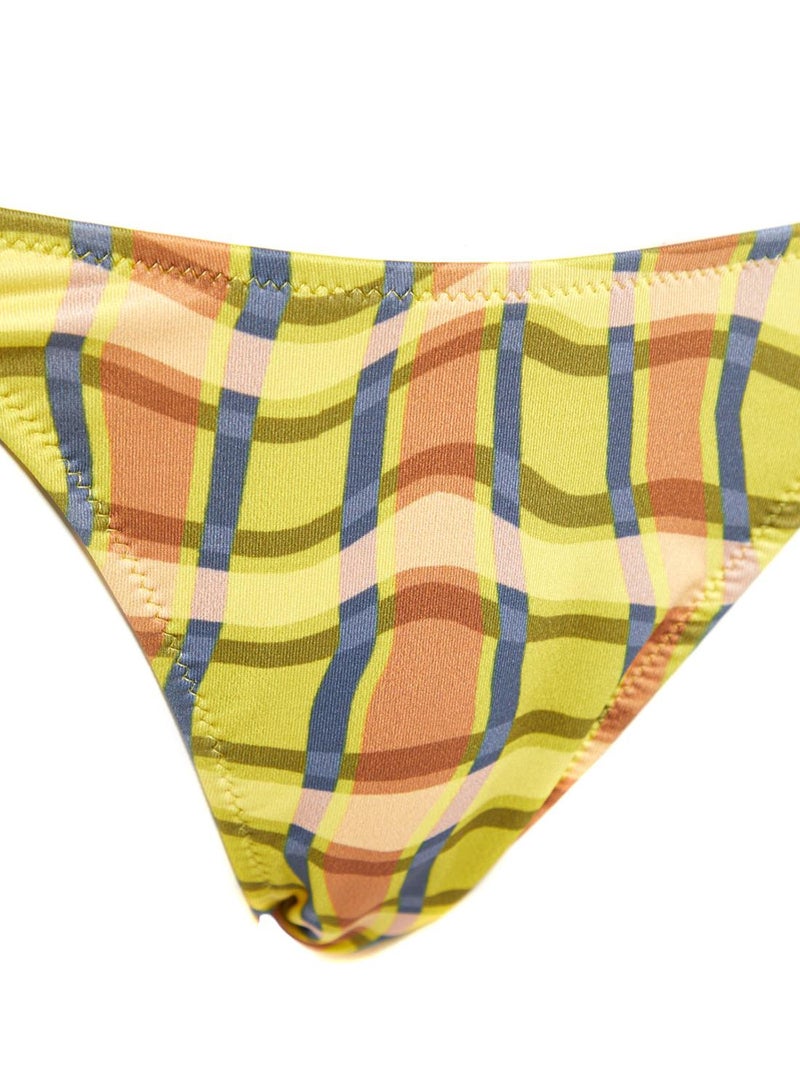 trendyol Plaid Patterned Tie-Up Normal Leg Bikini Bottom TBESS23BA00034 - Image 5