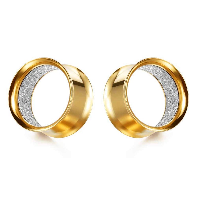 COOEAR Upgrade Eyelet Tunnels And Plugs Flesh Ear Gauges Earrings Piercing Double Flared Stretchers Expander 6mm to 25mm. - Image 1