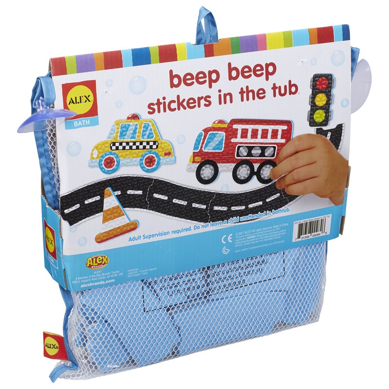 ALEX Toys Alex Bath Beep Beep Stickers in The Tub Bath Toy Kids Bath Activity - Image 2