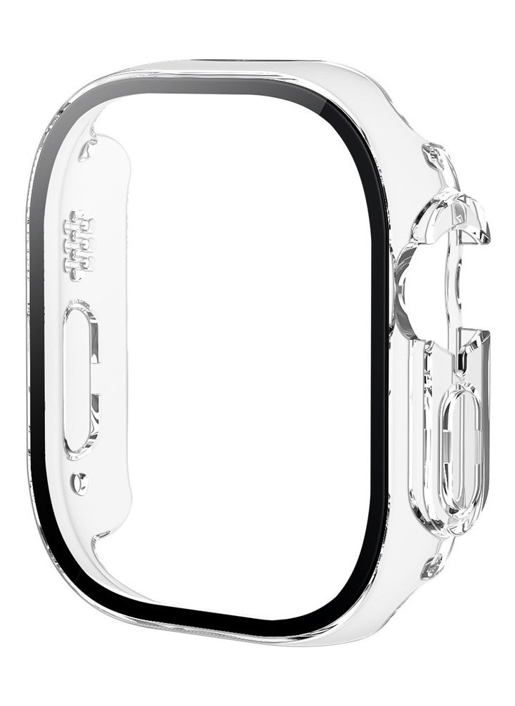 Generic - Apple Watch Series 7/8/9 45mm Case with 9H Tempered Glass Screen Protector, Unique Design Hard PC Waterproof Cover, Touch Sensitive Full Coverage Accessories for iWatch 7/8/9 45mm（Clear) - Image 1