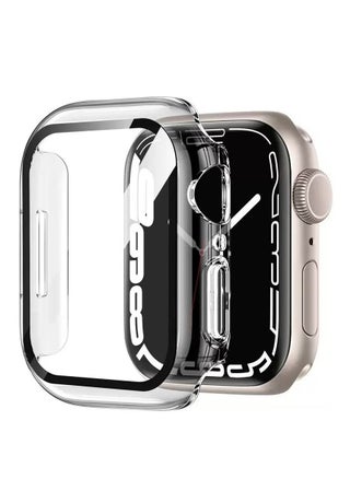 Apple Watch Series 7/8/9 45mm Case with 9H Tempered Glass Screen Protector, Unique Design Hard PC Waterproof Cover, Touch Sensitive Full Coverage Accessories for iWatch 7/8/9 45mm（Clear) - pzsku/Z7B366D4D76D660060689Z/45/1746228337/9441e53c-f718-4aad-b0bb-8c3d64dd4f16