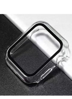 Generic Apple Watch Series 7/8/9 45mm Case with 9H Tempered Glass Screen Protector, Unique Design Hard PC Waterproof Cover, Touch Sensitive Full Coverage Accessories for iWatch 7/8/9 45mm（Clear)  - Image 5
