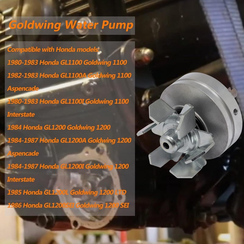 HQPASFY Water Pump for Honda Goldwing 1100 & 1200 Models (1980-1987) - Image 2