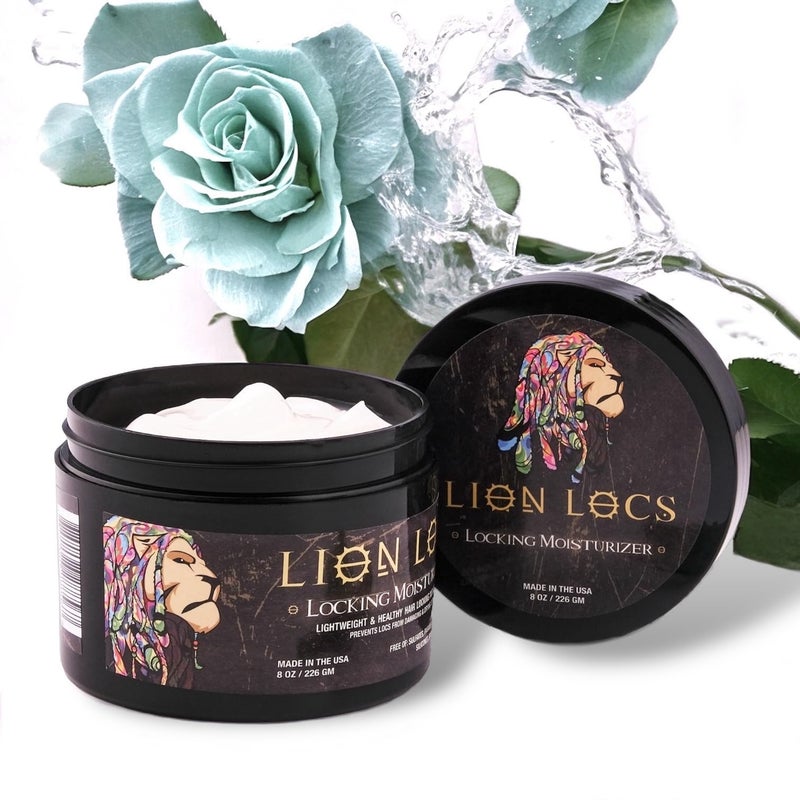 Beard Gains مرطب شعر Lion Locs لتثبيت الضفائر، الأقفال، الميكرو لوكس، التداخلات، الضفائر، الفوكس لوكس، السستر لوكس | - حاوية كبيرة خالية من الرواسب والتراكم (8 أونصات) (عادي) - Image 1
