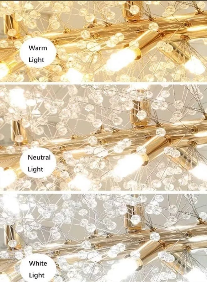 12 رأس مصباح سقف كريستال ذهبي ذهبي من الكريستال الهندباء G9 LED 3000K مصابيح غرفة المعيشة غرفة النوم غرفة الطعام  - Image 3