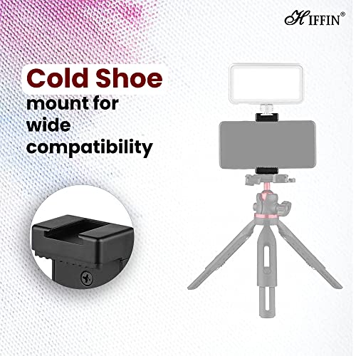 HIFFIN HF-S700 Phone Tripod Mount with Cold Shoe Mount for Microphone LED Light with 1/4'' Tripod Screw Compatible with iPhone/Oneplus/Mi/Oppo & Other Smartphones Vlogging Accessories - Image 3