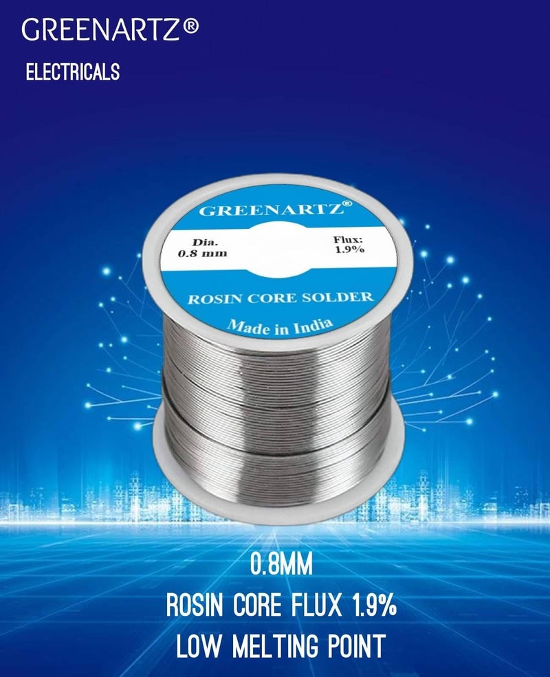 GREENARTZ 100g Solder Wire 0.8mm Soldering Wire Lead Free Sn99.3 Cu0.7 with Rosin Core for Electronic Electrical Soldering Components Repair and DIY - Image 2