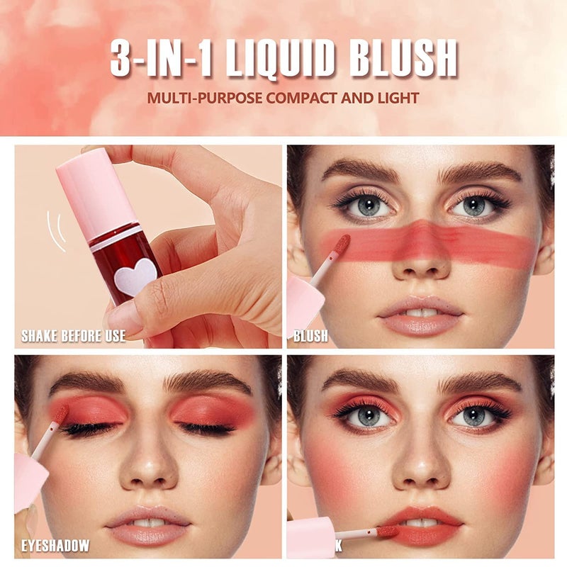 Eakroo 6 Colors Lip Tint Stain Mini Liquid Lipstick, Korean Lip Gloss Moisturizing Natural, Multi-Use Lip and Cheek Tint, Non-Stick Cup, Lightweight, High Pigment, Long-Lasting, Vivid Color - Image 5